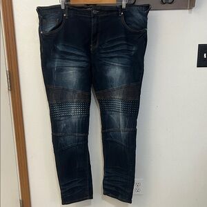 Men's XR X-ray jeans blue textured design, 48/32